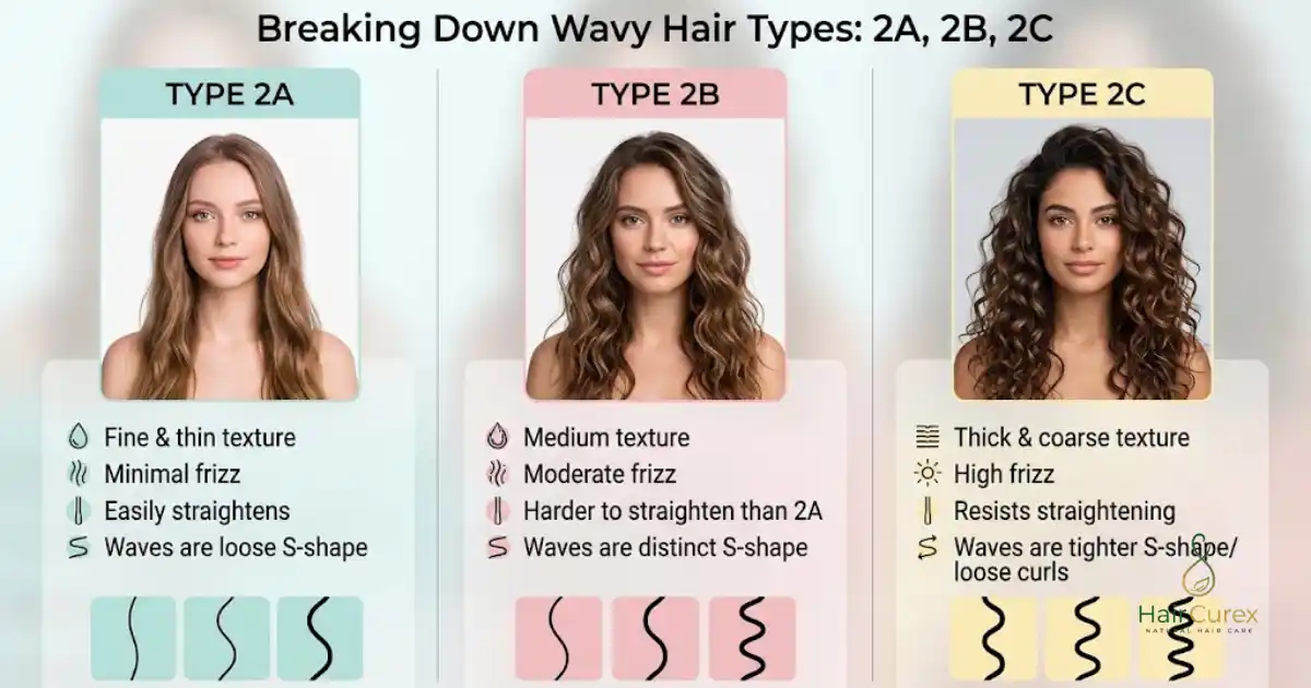 Breaking Down 2A, 2B, and 2C Wavy Hair Types