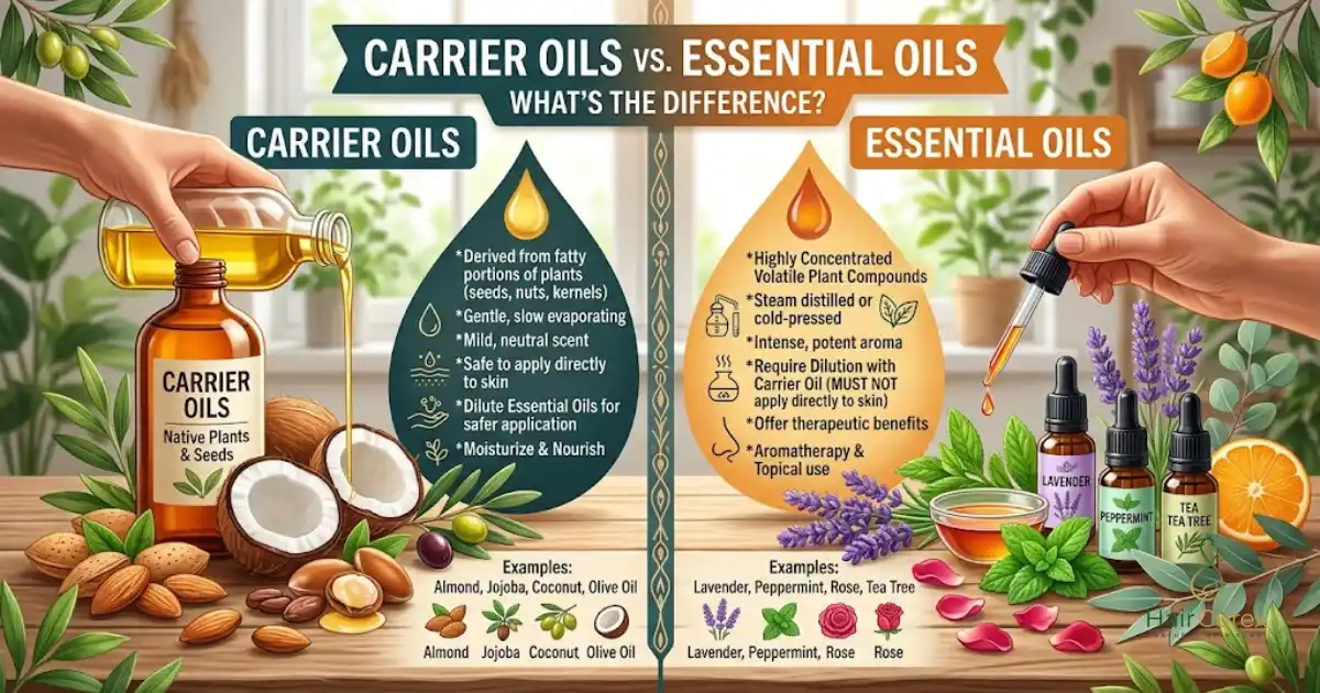 Carrier Oils vs. Essential Oils