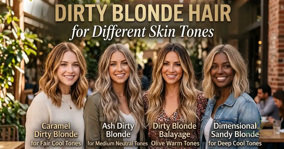 Dirty Blonde Hair for Different Skin Tones