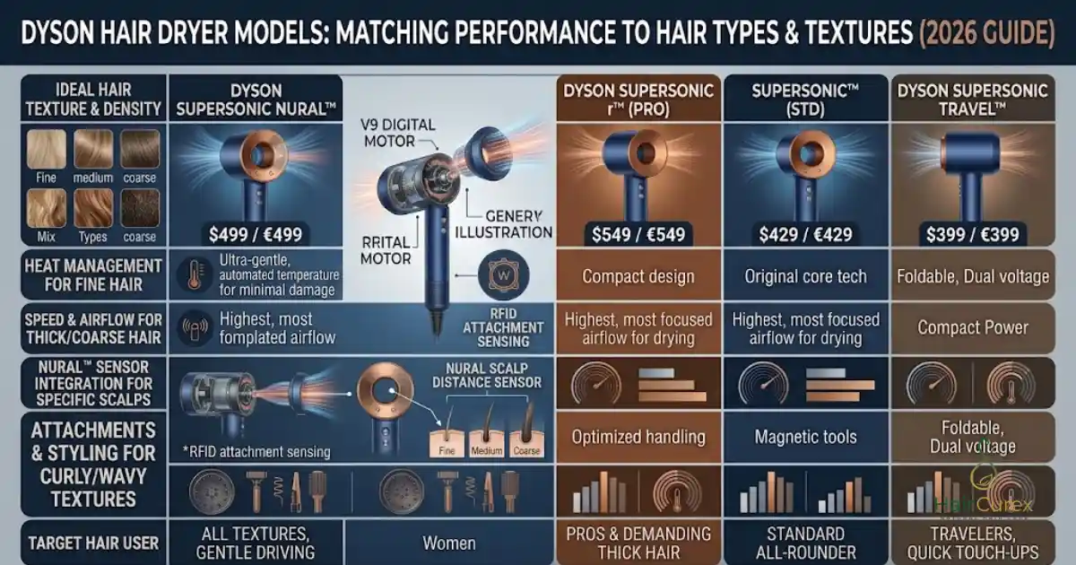 Dyson Hair Dryer for Different Hair Types and Textures