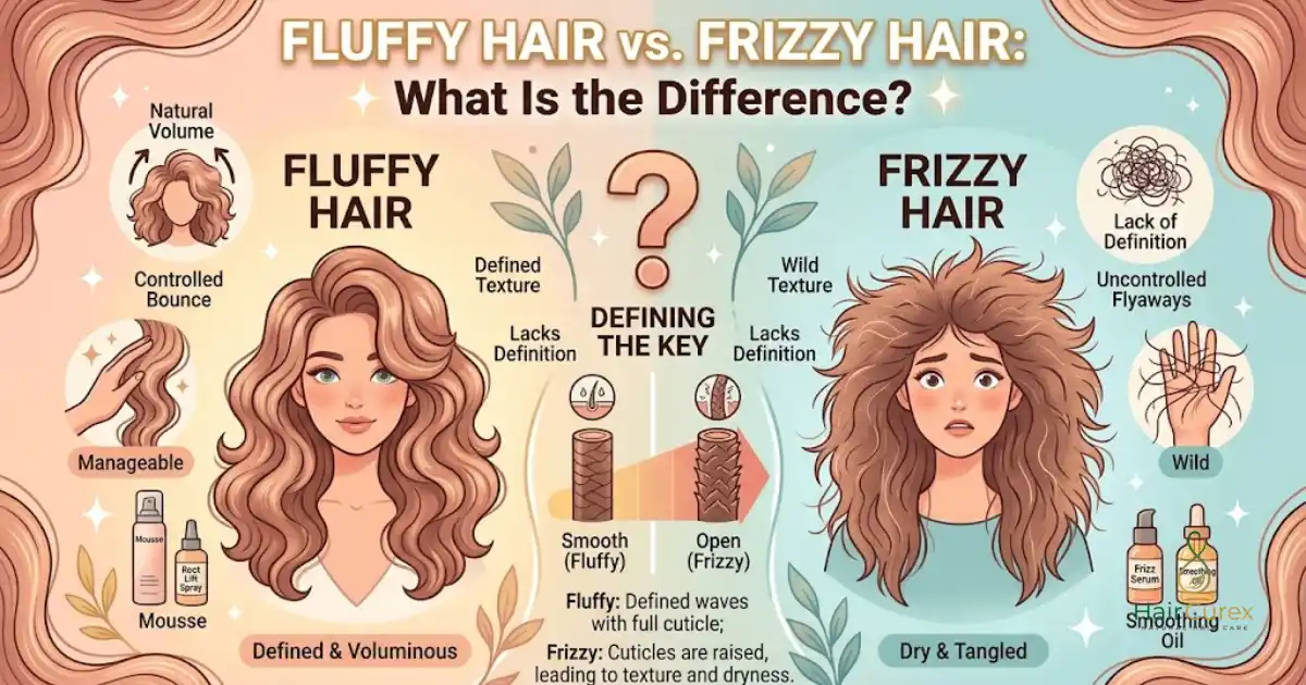 Fluffy Hair vs. Frizzy Hair