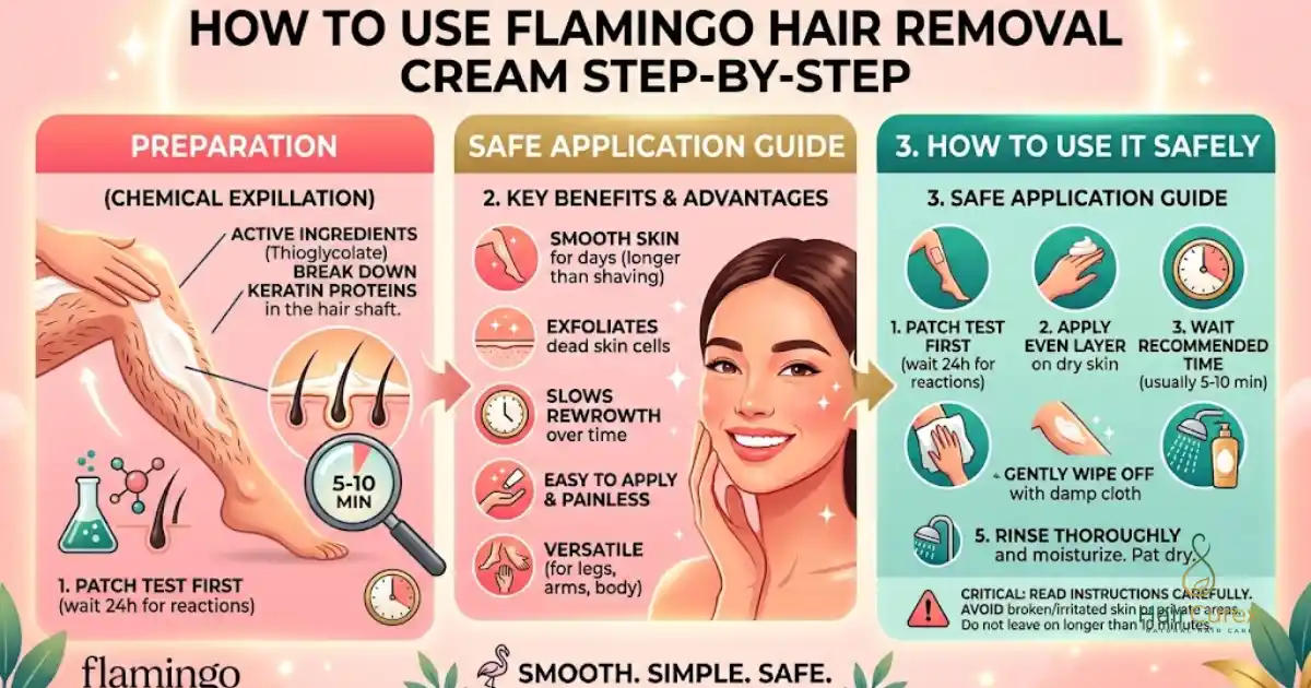 How to Use Flamingo Hair Removal Cream Step by Step